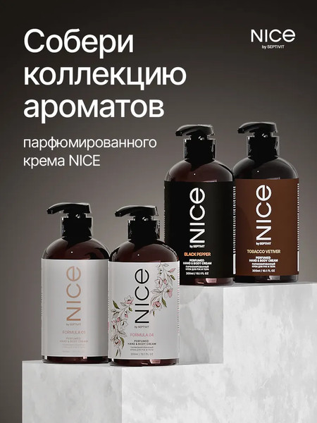 Изображение товара Крем для тела NICE by Septivit Cherry Love Парфюмированный для рук и тела (300мл)