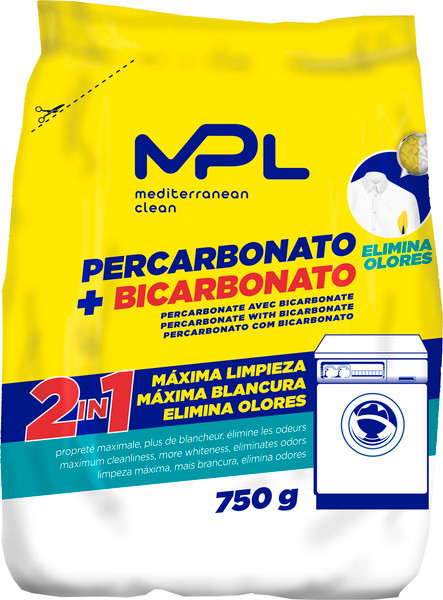 Изображение товара Пятновыводитель-отбеливатель кислородный MPL с активным кислородом и содой 2 в 1 (750г)