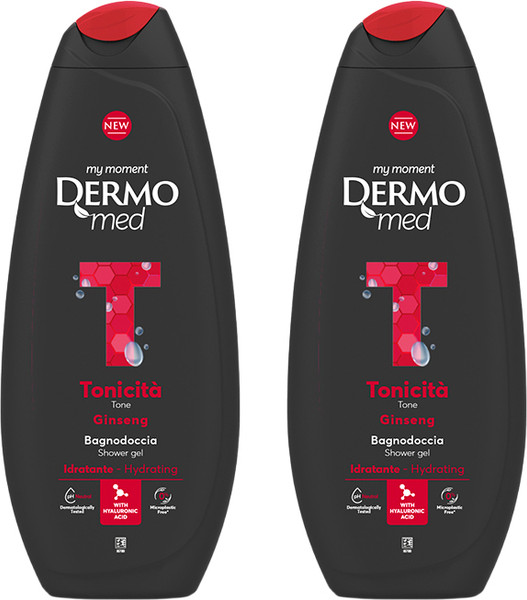 Изображение товара Набор гелей для душа Dermomed Tone для мужчин с женьшенем (2x750мл)