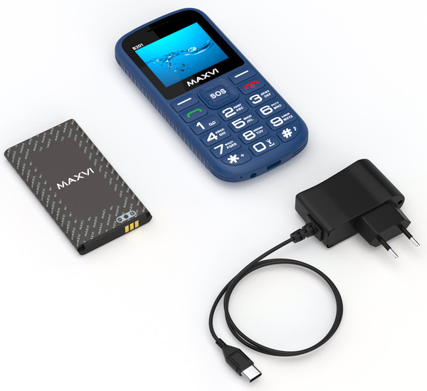 Изображение товара Мобильный телефон Maxvi B201 (синий)