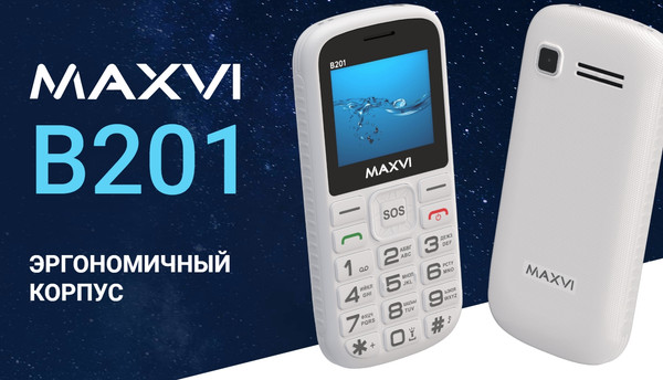 Изображение товара Мобильный телефон Maxvi B201 (синий)