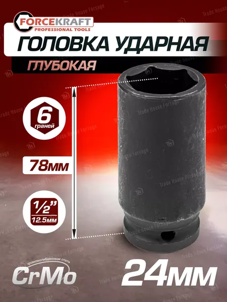 Изображение товара Головка слесарная ForceKraft FK-4458524 (27039)