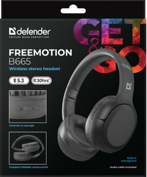 Изображение товара Беспроводные наушники Defender FreeMotion B665 / 63665 (черный)