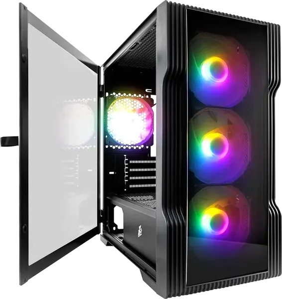 Изображение товара Корпус для компьютера 1stPlayer Trilobite T3-G / T3-G-BK-4F1 (черный)