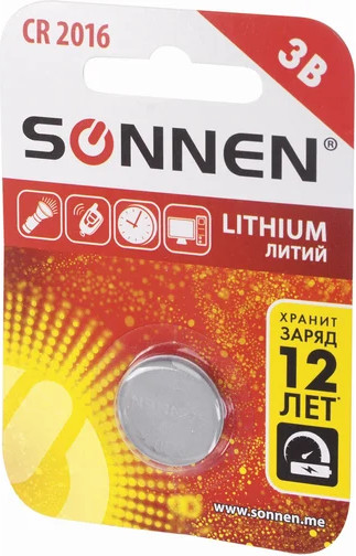 Изображение товара Батарейка Sonnen CR2016