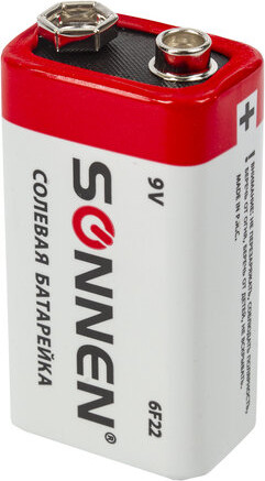 Изображение товара Батарейка Sonnen Крона 6F22 9В