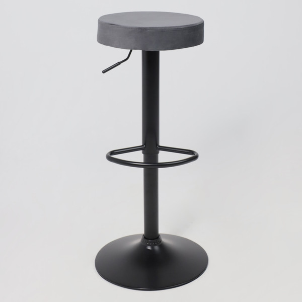 Изображение товара Табурет барный AksHome Lemma (серый велюр/черный)