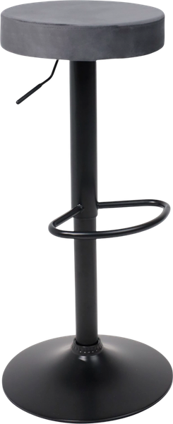 Изображение товара Табурет барный AksHome Lemma (серый велюр/черный)