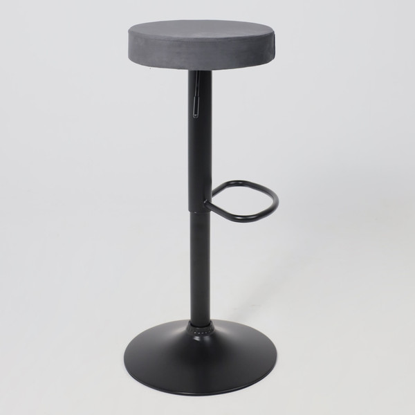 Изображение товара Табурет барный AksHome Lemma (серый велюр/черный)