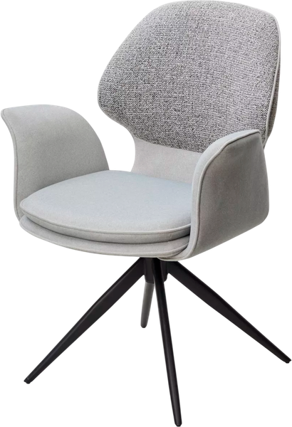 Изображение товара Стул M-City Lenne / 626M05891 (серый/Milan 450, ткань/Mohair 151, ткань/черный)