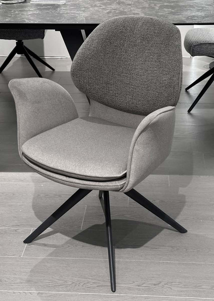 Изображение товара Стул M-City Lenne / 626M05891 (серый/Milan 450, ткань/Mohair 151, ткань/черный)