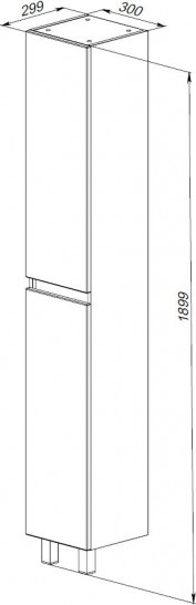 Изображение товара Шкаф-пенал для ванной АВН Тоскана 30 / 94.10 (8)