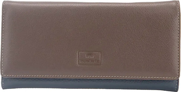 Изображение товара Портмоне Poshete 861-9821-NCF (синий/кофе)