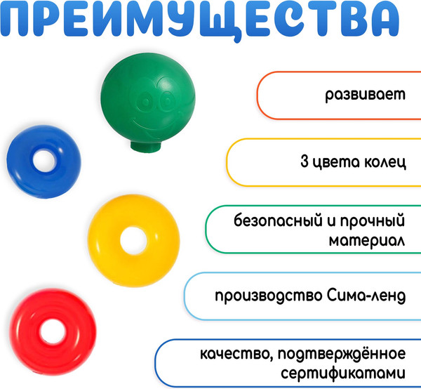 Изображение товара Развивающий игровой набор Соломон Пирамидка / 1182509