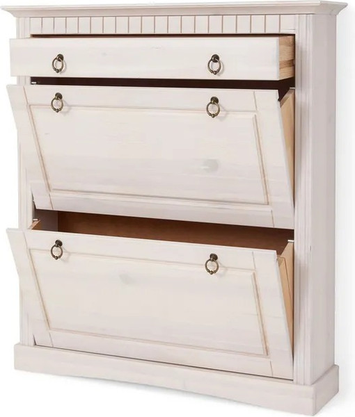 Изображение товара Тумба для обуви Dipriz Неаполь / Д.7111-02 (белый воск)