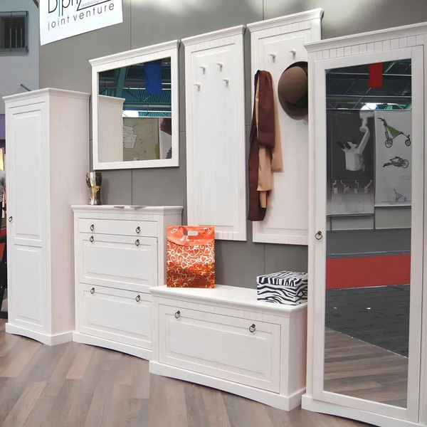 Изображение товара Тумба для обуви Dipriz Неаполь / Д.7111-02 (белый воск)