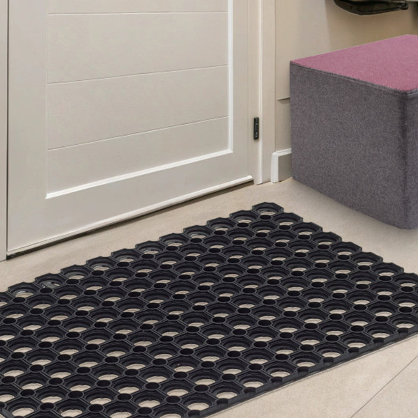 Изображение товара Коврик грязезащитный Sundays Home Ячейка 100x150x1.6см / 92246 (черный)