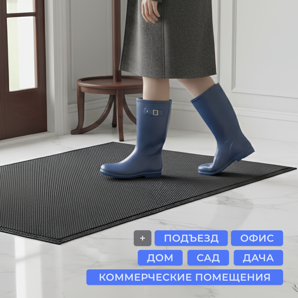 Изображение товара Коврик грязезащитный Sundays Home Classic 40x60см / 93306 (черный)