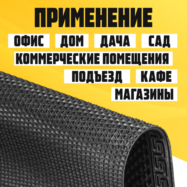 Изображение товара Коврик грязезащитный Sundays Home Classic 40x60см / 93306 (черный)