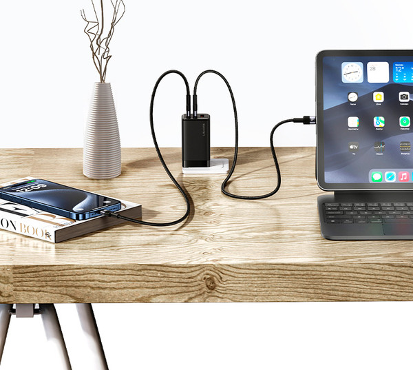 Изображение товара Кабель Usams SY Series SJ724 Type-C-Type-C (1.2м, черный)