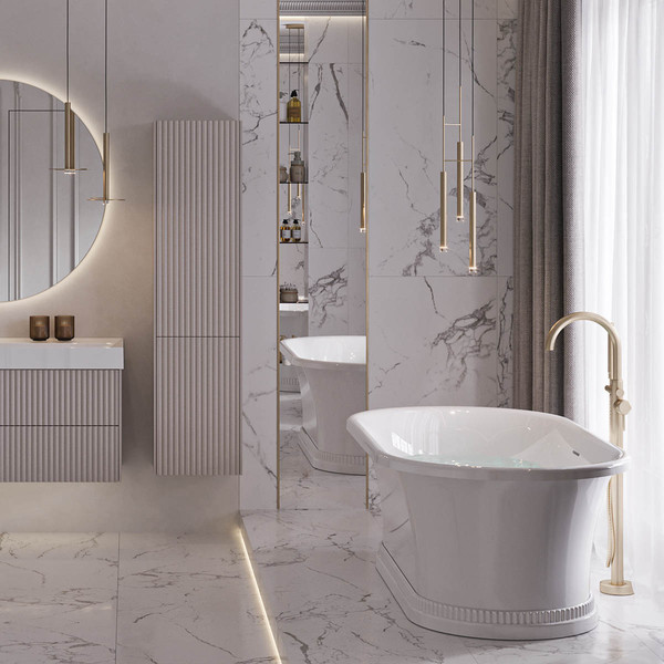 Изображение товара Ванна из искусственного камня Belux Сиртаки ВСР-1750 (18, белый матовый)