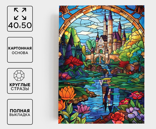 Изображение товара Набор алмазной вышивки Школа талантов Замок / 10656189