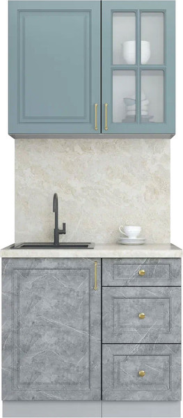 Изображение товара Кухонный гарнитур Интерлиния Мила Шато 0.9А (океан/керамика/опал светлый)