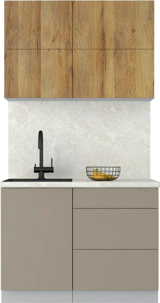 Изображение товара Кухонный гарнитур Интерлиния Мила Шато 1.1А (дуб вотан/луна/опал светлый)