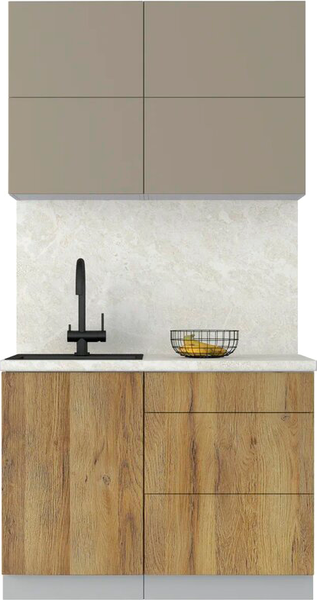 Изображение товара Кухонный гарнитур Интерлиния Мила Шато 1.1А (луна/дуб вотан/опал светлый)