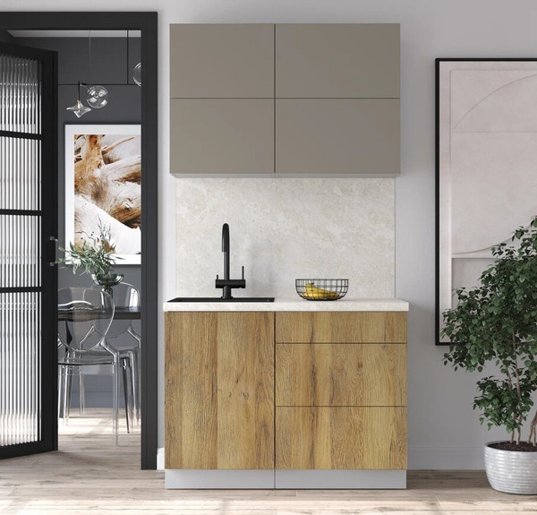 Изображение товара Кухонный гарнитур Интерлиния Мила Шато 1.1А (луна/дуб вотан/опал светлый)