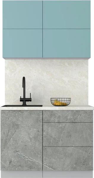 Изображение товара Кухонный гарнитур Интерлиния Мила Шато 1.1А (океан/керамика/опал светлый)