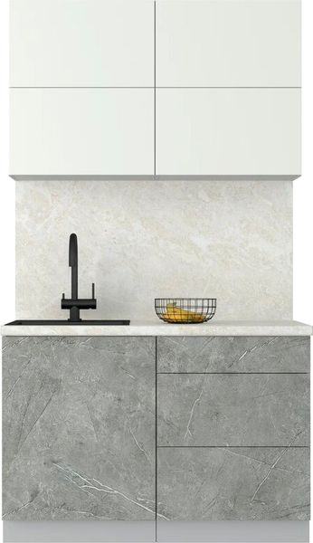 Изображение товара Кухонный гарнитур Интерлиния Мила Шато 1.2А (белый/керамика/опал светлый)