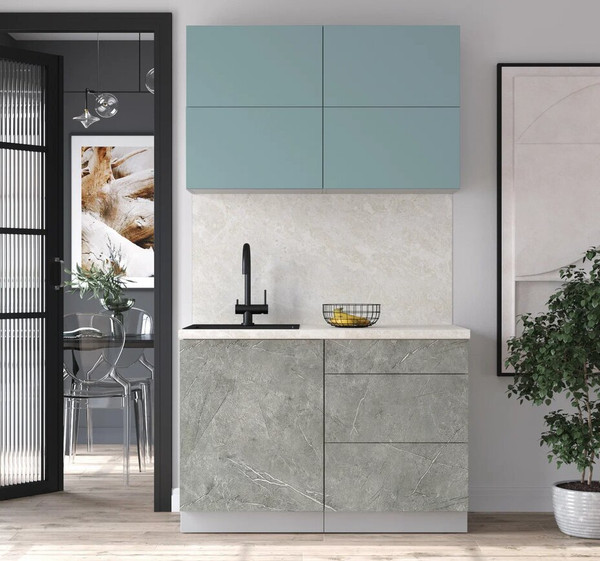 Изображение товара Кухонный гарнитур Интерлиния Мила Шато 1.2А (океан/керамика/опал светлый)