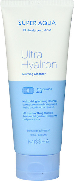 Изображение товара Пенка для умывания Missha Super Aqua Ultra Hyalron Foaming Cleanser (100мл)