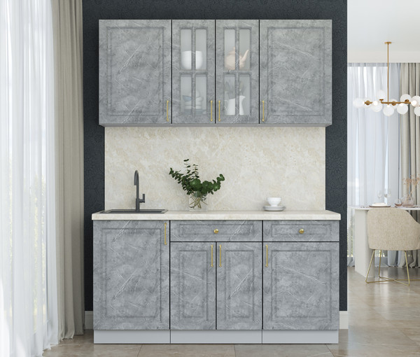 Изображение товара Кухонный гарнитур Интерлиния Мила Шато 1.6А (керамика/керамика/опал светлый)