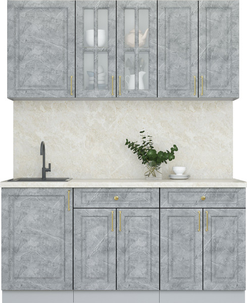 Изображение товара Кухонный гарнитур Интерлиния Мила Шато 1.7А (керамика/керамика/опал светлый)