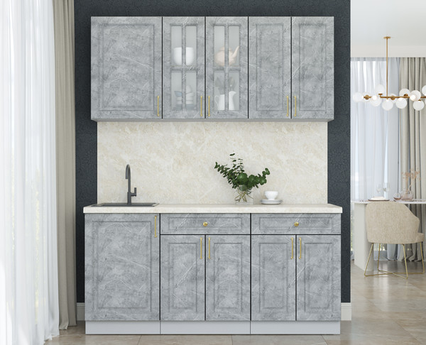 Изображение товара Кухонный гарнитур Интерлиния Мила Шато 1.7А (керамика/керамика/опал светлый)