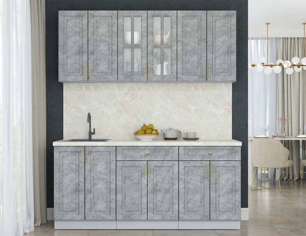 Изображение товара Кухонный гарнитур Интерлиния Мила Шато 1.8А (керамика/керамика/опал светлый)