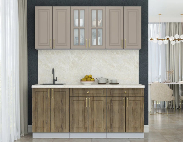 Изображение товара Кухонный гарнитур Интерлиния Мила Шато 1.8А (луна/дуб вотан/опал светлый)