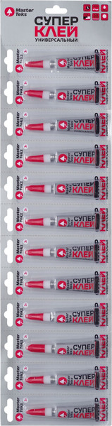 Изображение товара Клей MasterTeks Супер-клей цианоакрилатный универсальный (12x3г, прозрачный)