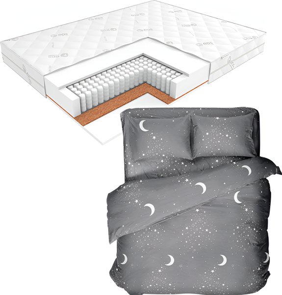 Изображение товара Матрас EOS Идеал 1а/2 160x200+Samsara Звездное небо на сер. фоне 2сп 200-3