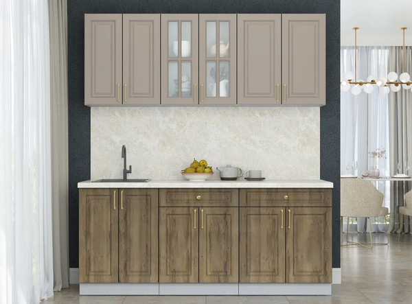 Изображение товара Кухонный гарнитур Интерлиния Мила Шато 1.9А (луна/дуб вотан/опал светлый)