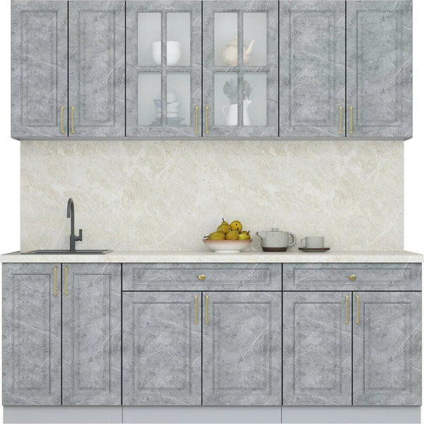 Изображение товара Кухонный гарнитур Интерлиния Мила Шато 2.1А (керамика/керамика/опал светлый)