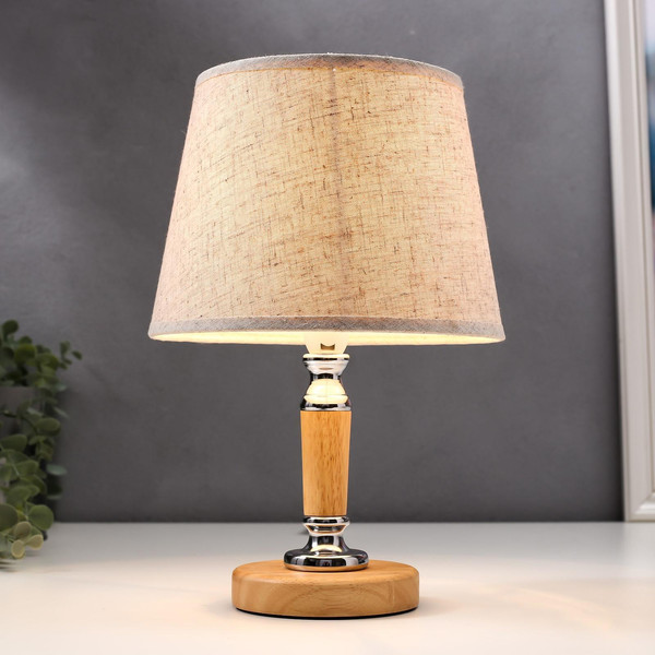 Изображение товара Прикроватная лампа Risalux 16389/1 / 5448852 (бежевый/хром)