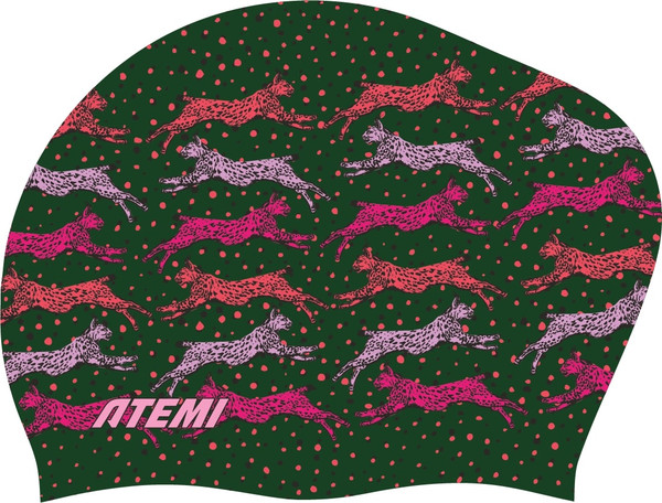 Изображение товара Шапочка для плавания Atemi long hair cap Jumping lynx / TLH1JL