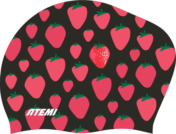 Изображение товара Шапочка для плавания Atemi long hair cap Strawberry shake / TLH1SS