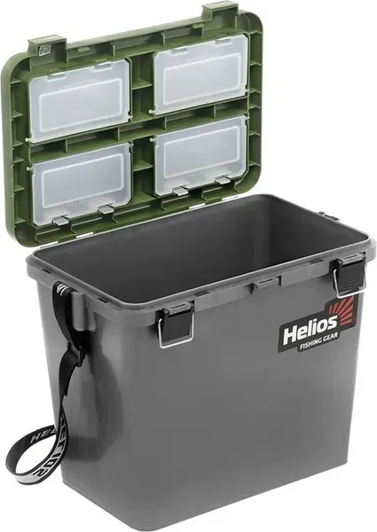 Изображение товара Ящик рыболовный Helios HS-IB-19-GH-1 (серый/хаки)