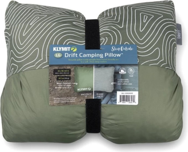 Изображение товара Подушка туристическая Klymit Drift Camp Pillow Large (зеленый)