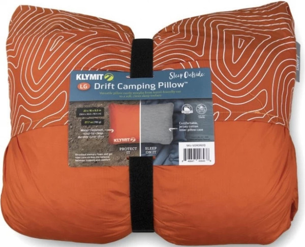 Изображение товара Подушка туристическая Klymit Drift Camp Pillow Large (оранжевый)