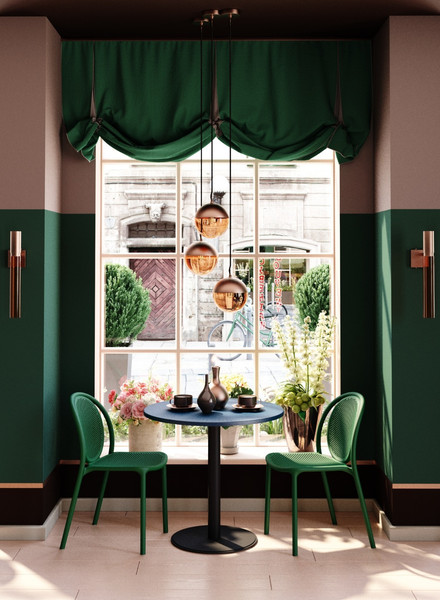 Изображение товара Стул пластиковый Sheffilton SHT-S172 (темно-зеленый RAL 6028 пластик)